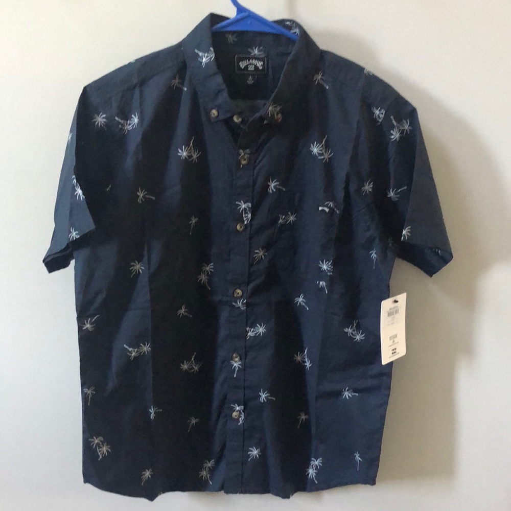 Billabong palm trees button down